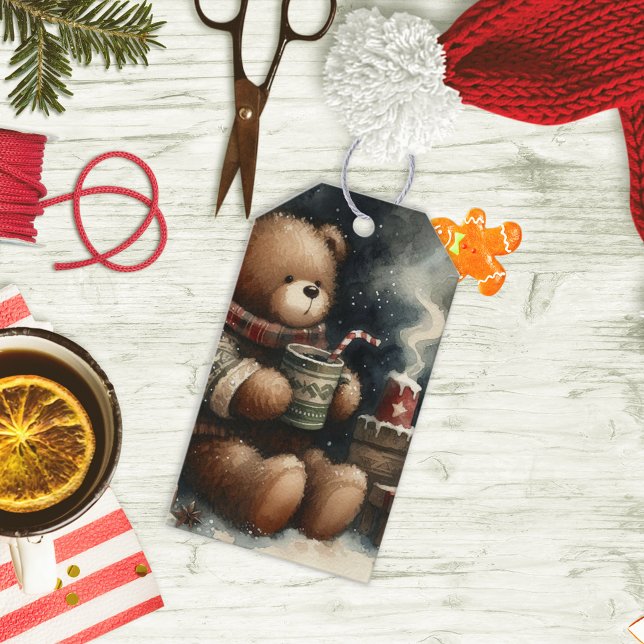 Étiquettes-cadeau Joyeux Noël Teddy Bear (Créateur téléchargé)