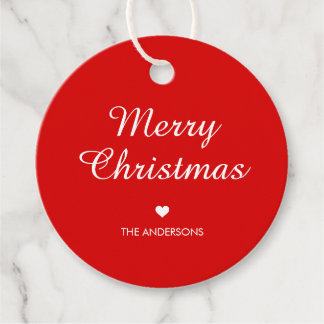 Étiquettes Cadeau Joyeux Noël texte personnalisé simple minimal
