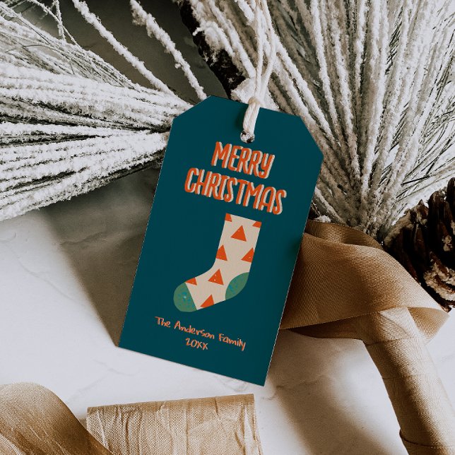 Étiquettes-cadeau Joyeux Noël vintage illustré (Créateur téléchargé)