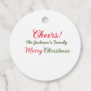 Étiquettes Cadeau joyeux noël vœux ajouter nom de famille texte phot
