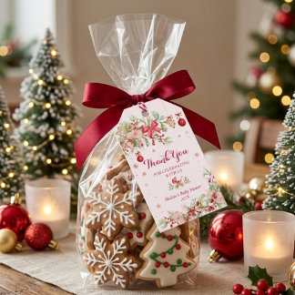 Étiquettes-cadeau Joyeux petit Noël Ruban Remerciement Baby Shower
