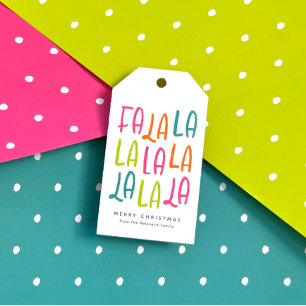 Étiquettes-cadeau Joyeux plaisir de Noël personnalisé vacances