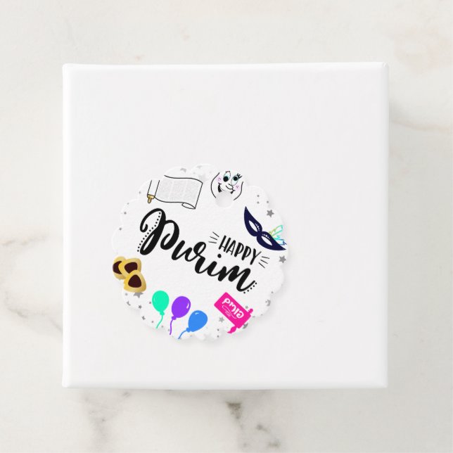 Étiquettes Cadeau Joyeux Purim (En situation)