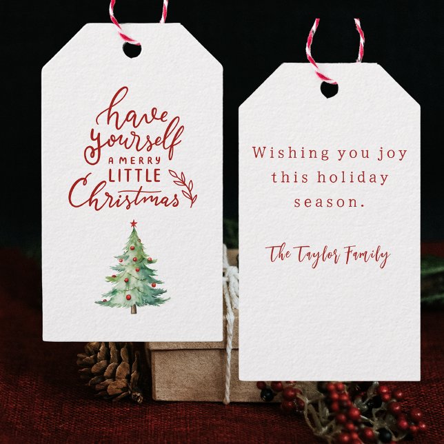 Étiquettes-cadeau Joyeux script de Noël moderne (Créateur téléchargé)