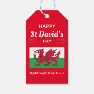 Étiquettes-cadeau Joyeux St David's Day Dydd Gala Gallois Dewi Hapus