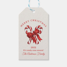 Joyeux sucre de canne personnalisé rouge de Noël