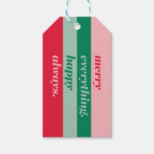 Étiquettes-cadeau Joyeux Tout Joyeux Toujours Réparti