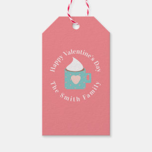 Étiquettes-cadeau Joyeux Valentines Camp feu Chocolat