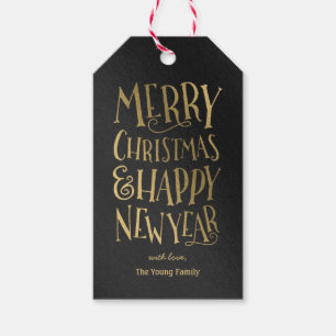 Étiquettes-cadeau Joyeux voeux Editable Color Holiday Tags cadeaux