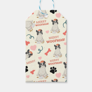 Étiquettes-cadeau Joyeux WOOFMAS Sac-Cadeau Moyen