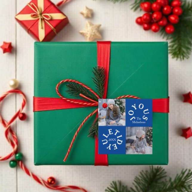 Étiquettes Cadeau Joyeux Yuletide 2 Photo (Créateur téléchargé)