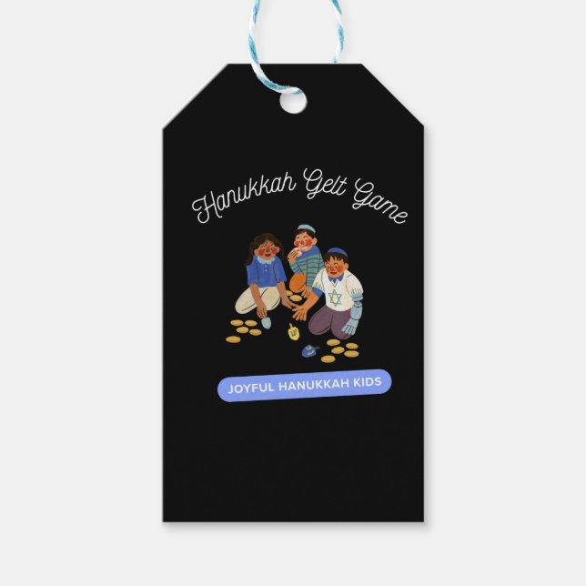 Étiquettes-cadeau Joyful Hanukkah Kids (Devant)