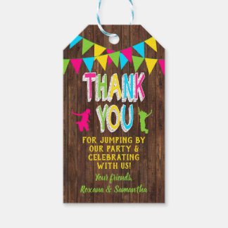 Étiquettes-cadeau Jump party bounce combiné parti rose