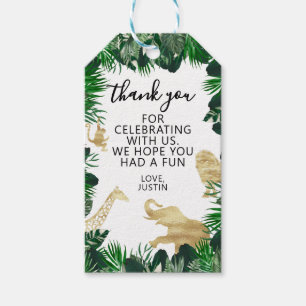 Étiquettes-cadeau Jungle Anniversaire Safari Party Favoriser le Merc