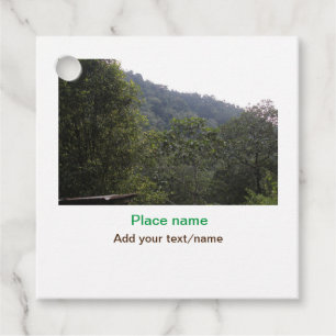 Étiquettes Cadeau Jungle forêt arbres montagne voyage ajouter nom du