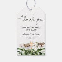 Jungle Safari Animaux Baby shower Merci