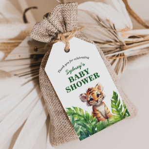 Étiquettes-cadeau Jungle Safari Animaux tropicaux Baby shower Favori