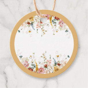 Étiquettes Cadeau Jus de bar Mimosa jaune Tags pour écriture manuscr