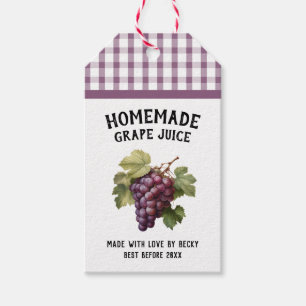 Étiquettes-cadeau Jus de raisin comestible Conservation maison modif