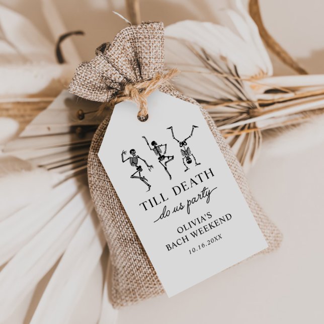 Étiquettes-cadeau Jusqu'à ce que la mort nous fassions faire la fête (Créateur téléchargé)