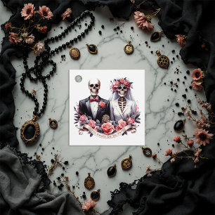 Étiquettes Cadeau "Jusqu'à ce que la mort nous sépare" Mariage gothi
