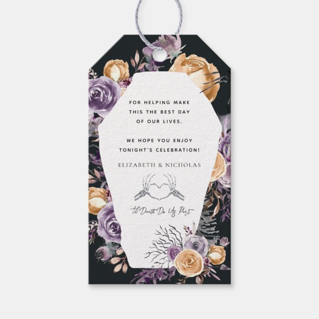 Étiquettes-cadeau "Jusqu'à ce que la mort nous sépare | Mariage Hall (Devant)