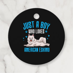 Étiquettes Cadeau Juste Un Garçon Qui Aime Les Esquimaux Américains