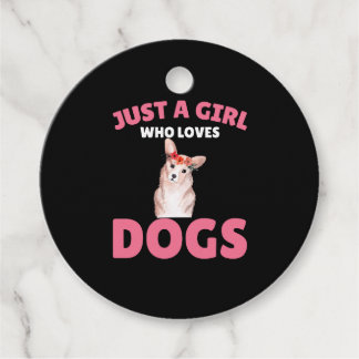 Étiquettes Cadeau juste une fille qui aime les chiens