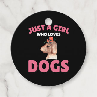 Étiquettes Cadeau juste une fille qui aime les chiens