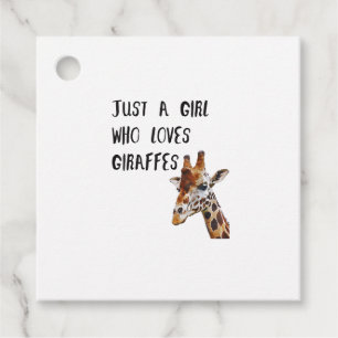 Étiquettes Cadeau Juste Une Fille Qui Aime Les Giraffes Mignonne Gir