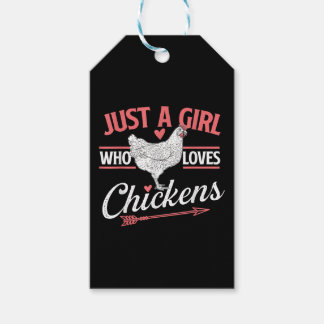 Étiquettes-cadeau Juste Une Fille Qui Aime Les Poules - Amoureuse De