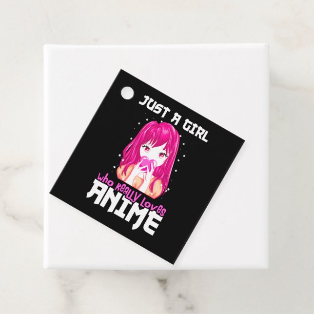 Étiquettes Cadeau Juste Une Fille Qui Aime Vraiment Anime (En situation)