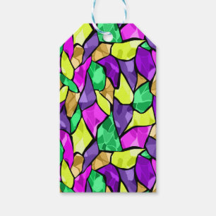 Étiquettes-cadeau Kaléidoscope en mosaïque sans joint abstrait moder