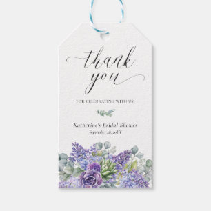 Étiquettes-cadeau Katherine Purple Fête des mariées Succulente