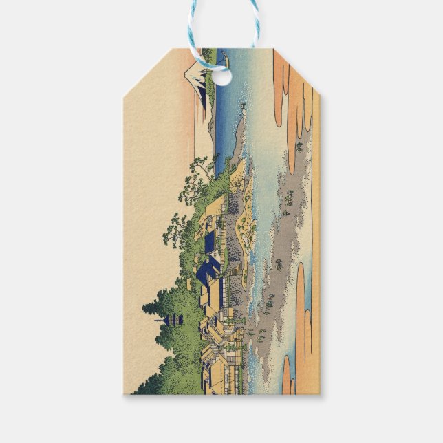 Étiquettes-cadeau Katsushika Hokusai Enoshima dans la province de Sa (Devant)