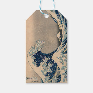 Étiquettes-cadeau Katsushika Hokusai. La Grande Vague au large de Ka