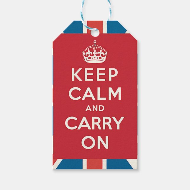 Étiquettes-cadeau Keep Calm and Carry On (Devant)