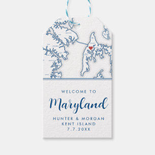 Étiquettes-cadeau Kent Island Destination Wedding Bienvenue