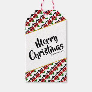 Étiquettes-cadeau KENYA Personnalisé Joyeux Noël Bible Écriture
