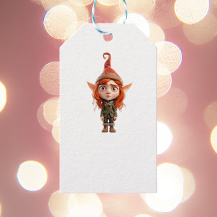 Étiquettes-cadeau Kidme Ado Christmas Elf White Cadeau Tags
