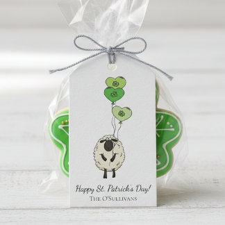 Étiquettes-cadeau Kids St. Patrick’s Day Sheep & Shamrock