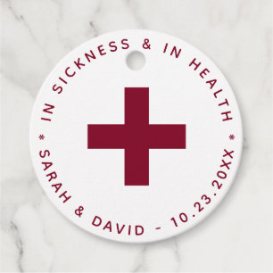 Étiquettes Cadeau Kit de Gueule de Bois Bourgogne Dans la maladie et