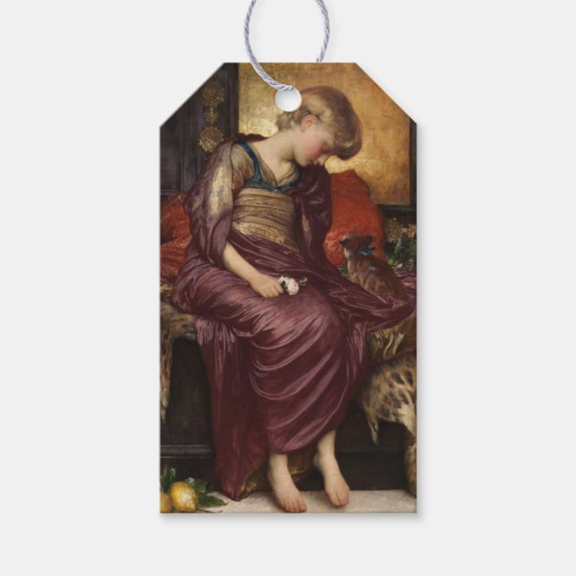 Étiquettes-cadeau Kitten (par Frederic Leighton) (Devant)