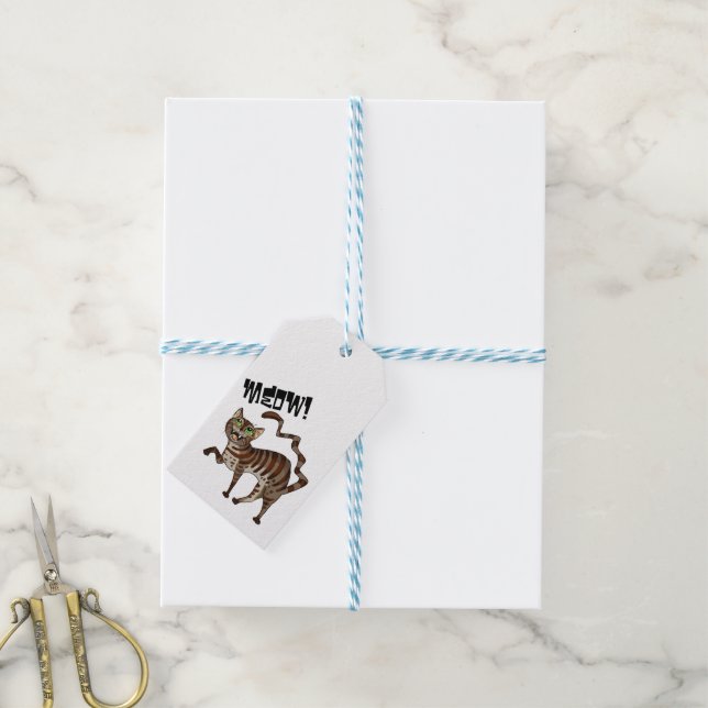 Étiquettes-cadeau Kitty Cat Meow ! (Avec de laficelle)