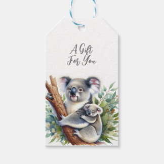 Étiquettes-cadeau Koala animal sauvage