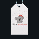 Étiquettes-cadeau Koala Christmas Snow Winter Animals<br><div class="desc">Les Koala for Christmas with fairy lights. Funny animals with toxits and snow to the holidays. Donc Funny for Christmas in July. Koalas are sweet animals and perfect for Christmas.</div>