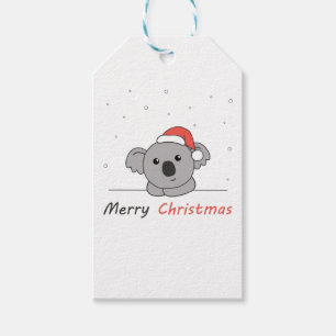 Étiquettes-cadeau Koala Christmas Snow Winter Animals