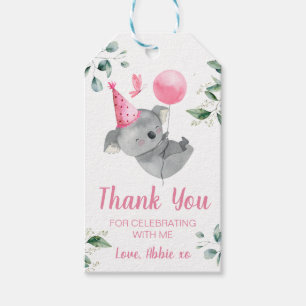Étiquettes-cadeau Koala Fille Anniversaire Fête Favoriser sac