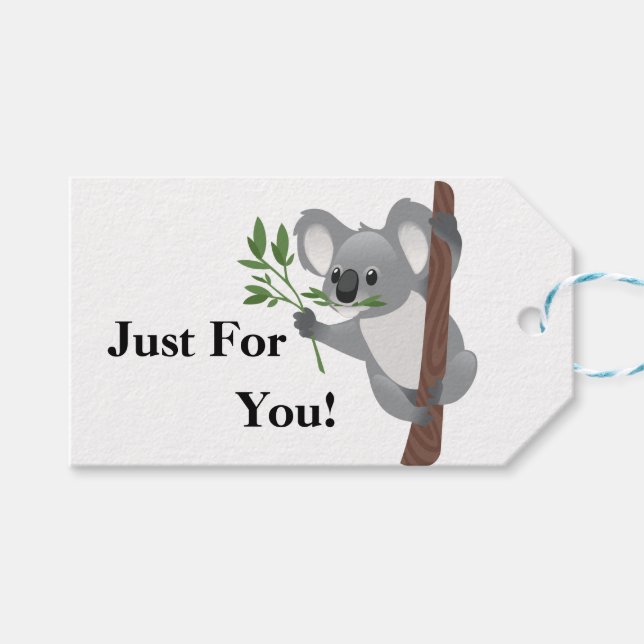 Étiquettes-cadeau Koala rien que pour vous  (Devant (Horizontal))