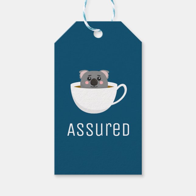 Étiquettes-cadeau Koala Tea assuré (Devant)